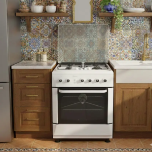 Cuisinière à Gaz PROCOOK 4 Feux blanc 60Cm - TG6640BL