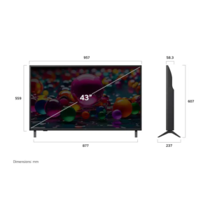 tv lg 43 pouces dimensions