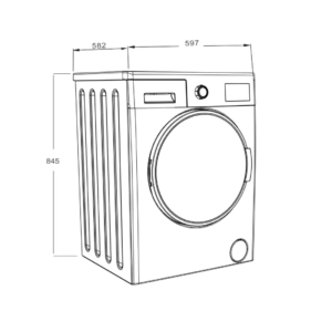 dimensions Lave Linge Hyundai 10Kg